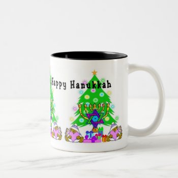 Hanukkah And Christmas Two-tone Coffee Mug by bonfirechristmas at Zazzle