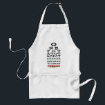 Hanukkah Apron One Potato, Two Potato, Eye Charter<br><div class="desc">A "One Potato, Two Potato, eye chart" standard size apron. A great gift for yourself and makes a great host/hostess gift, too! You can also choose other apron colors and sizes for this design. This design can be transferred to other Zazzle products. Be sure to adjust and preview design for...</div>