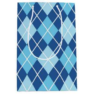 Hanukkah Argyle  Medium Gift Bag