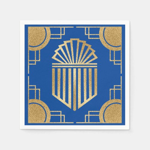 Hanukkah Art Deco Elegant Dreidel Napkins