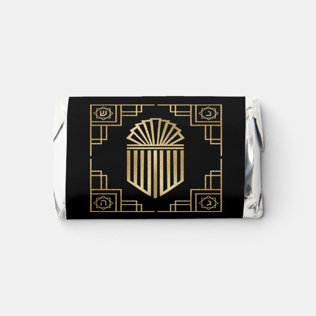 Hanukkah Art Deco Hershey's Miniatures (Front)