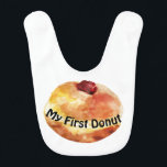 Hanukkah Baby bib<br><div class="desc">In time for Hanukkah,  let her enjoy her first jelly donut! :)</div>