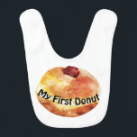 Hanukkah Baby bib<br><div class="desc">In time for Hanukkah,  let her enjoy her first jelly donut! :)</div>