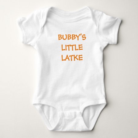 Hanukkah Baby "bubby's Little Latke" Shirt