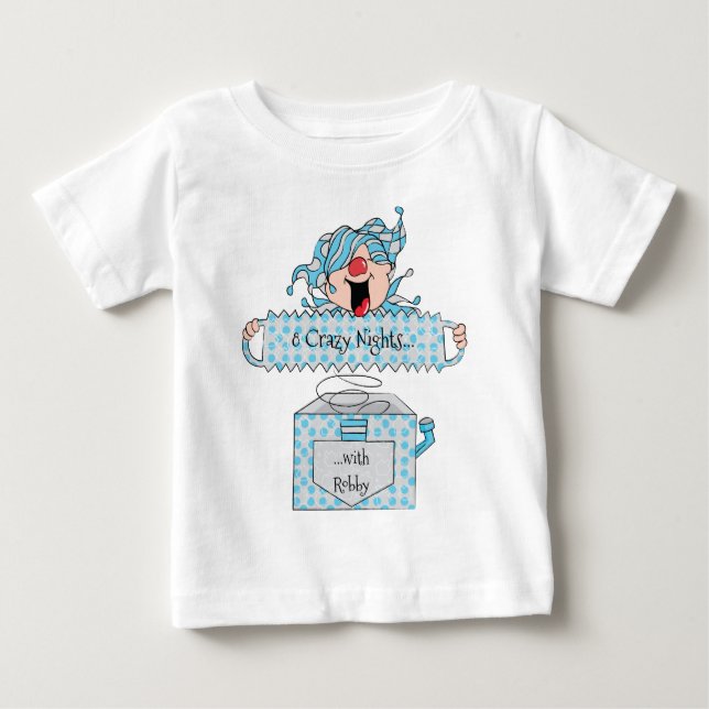 Hanukkah Baby Fine Jersey T-Shirt "Dreidel in Box" (Front)