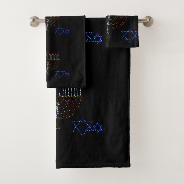 Hanukkah Bath Towel Set (Insitu)