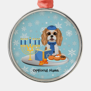 Hanukkah Blenheim Cavalier King Charles Spaniel Wr Metal Ornament