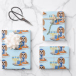 Hanukkah Blenheim Cavalier King Charles Spaniel Wrapping Paper Sheets<br><div class="desc">This original Hanukkah inspired Blenheim Cavalier King Charles Spaniel design is perfect for the holidays. Blenheim Moms and Dads will be smiling with delight. This Blenheim Cavalier King Charles Spaniel design can be found on t-shirts, gifts, mugs, and more. Make sure to check out all of my unique Cavalier gifts...</div>