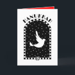 Hanukkah Blessings Card<br><div class="desc">A white dove on a snowy/starry background is flying in with "Hanukkah Blessings" wishes. Interior card bordered and coordinated for your writing pleasure. ~ karyn</div>