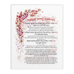 Hanukkah Blessings Hebrew English Lighting Candles Acrylic Print
