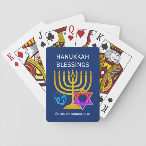 HANUKKAH BLESSINGS  POKER CARDS