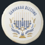 Hanukkah Blessings  Sugar Cookie<br><div class="desc">Hanukkah blessing menorah sugar cookies.</div>