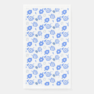 Hanukkah blue and White Dreidel Paper Guest Towels