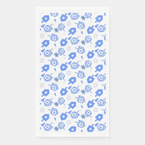 Hanukkah blue and White Dreidel  Paper Guest Towels