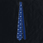 Hanukkah Blue Menorah Dreidel Pattern Chanukah Neck Tie<br><div class="desc">Cool Hanukkah necktie in pretty blue with a cool pattern of Judaism star,  dreidel for fun Chanukah games,  and the Jewish menorah for the holiday.</div>