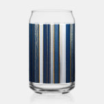 Hanukkah Blues Stripes Blue White Gold Can Glass<br><div class="desc">You are viewing The Lee Hiller Photography Art and Designs Collection of Home and Office Decor, Apparel, Gifts and Collectibles. The Designs include Lee Hiller Photography and Mixed Media Digital Art Collection http://LeeHiller.com</div>