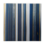Hanukkah Blues Stripes Blue White Gold Ceramic Tile<br><div class="desc">You are viewing The Lee Hiller Photography Art and Designs Collection of Home and Office Decor,  Apparel,  Gifts and Collectibles. The Designs include Lee Hiller Photography and Mixed Media Digital Art Collection http://LeeHiller.com</div>
