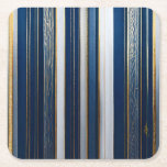 Hanukkah Blues Stripes Blue White Gold Square Paper Coaster<br><div class="desc">You are viewing The Lee Hiller Photography Art and Designs Collection of Home and Office Decor,  Apparel,  Gifts and Collectibles. The Designs include Lee Hiller Photography and Mixed Media Digital Art Collection http://LeeHiller.com</div>