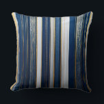 Hanukkah Blues Stripes Blue White Gold Throw Pillow<br><div class="desc">You are viewing The Lee Hiller Photography Art and Designs Collection of Home and Office Decor,  Apparel,  Gifts and Collectibles. The Designs include Lee Hiller Photography and Mixed Media Digital Art Collection http://LeeHiller.com</div>