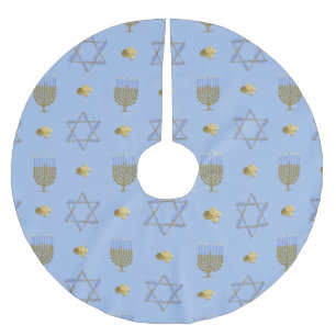 Hanukkah Bush Brushed Polyester Tree Skirt