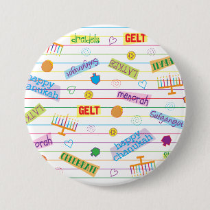 Hanukkah Button, Chanukah Party Button