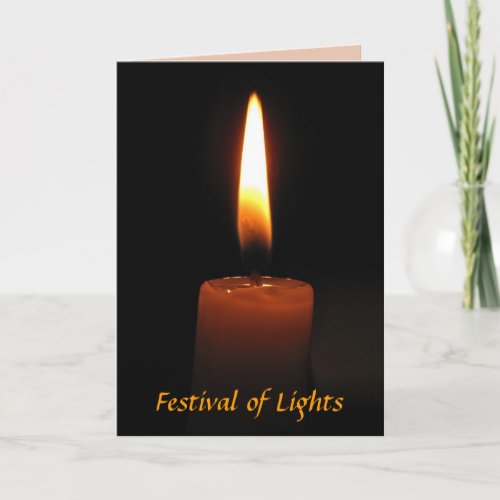 Hanukkah Candle Holiday Card