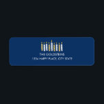 Hanukkah Candles Blue holidays Label<br><div class="desc">Personalize you holiday mailing with this funny hanukkah candles return address label.
ou can find additional coordinating items in our " Happy Hanukkah Candles" collection.</div>