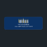 Hanukkah Candles Blue holidays Label<br><div class="desc">Personalize you holiday mailing with this funny hanukkah candles return address label.
ou can find additional coordinating items in our " Happy Hanukkah Candles" collection.</div>