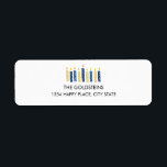 Hanukkah Candles holidays Label<br><div class="desc">Personalize you holiday mailing with this funny hanukkah candles return address label.
ou can find additional coordinating items in our " Happy Hanukkah Candles" collection.</div>
