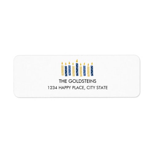 Hanukkah Candles holidays Label