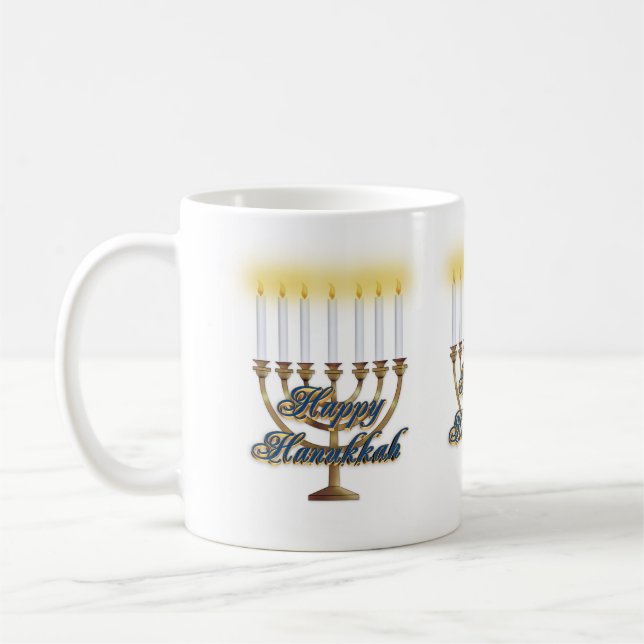 Hanukkah candles mug menorah (Left)