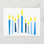Hanukkah Candles Postcard<br><div class="desc">This design is beautiful and bright and fills you to the brim with Hanukkah holiday spirit</div>