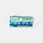 Hanukkah Candles with Gold Star of David Adult Cloth Face Mask (Front, Folded)