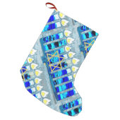 Hanukkah Candles with Gold Star of David Small Christmas Stocking (Front (Hanging))