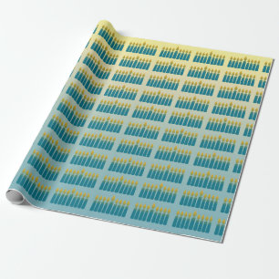 Hanukkah Candles   Wrapping Paper