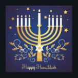 Hanukkah Canvas Print<br><div class="desc">Happy Hanukkah Menorah 
Made from an additive-free cotton-poly blend,  our instant-dry canvases make for long lasting,  fade resistant prints. Add your family photos,  vacation pictures,  and other beautiful moments to craft great mementos for your home!</div>