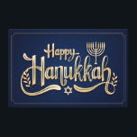 Hanukkah Canvas Print<br><div class="desc">Happy Hanukkah Star of David with Menorah 
Made from an additive-free cotton-poly blend,  our instant-dry canvases make for long lasting,  fade resistant prints. Add your family photos,  vacation pictures,  and other beautiful moments to craft great mementos for your home!</div>