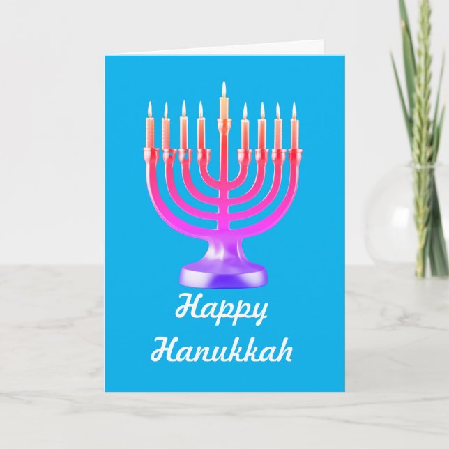 Hanukkah Card, 5" x 7" Folded Hanukkah Card (Front)