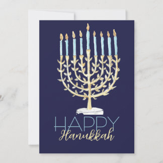 Hanukkah Card Blue