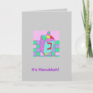 Hanukkah card: "Dreidel" Holiday Card