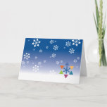Hanukkah Card - Snowflake Jewish Stars at Zazzle