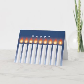 Hanukkah Card With Candles by OurJewishCommunity at Zazzle
