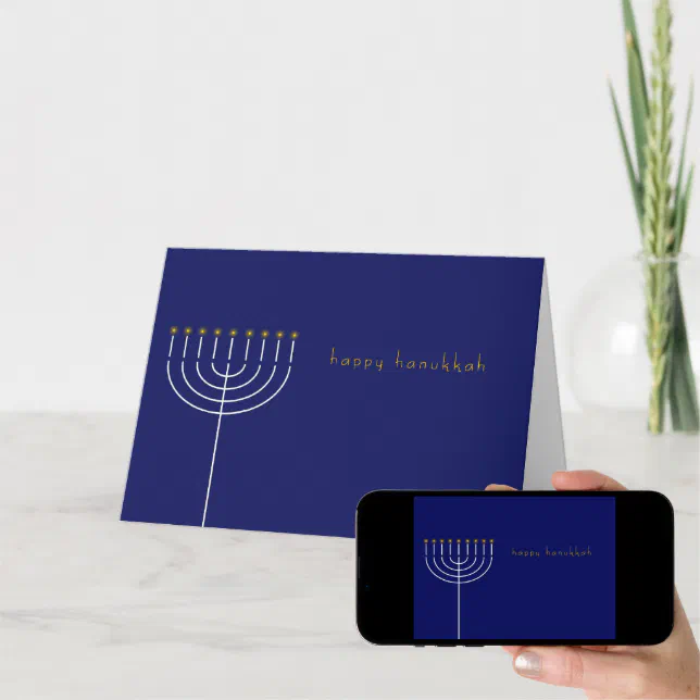 Hanukkah card with Menorah | Zazzle