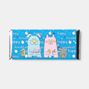 Hanukkah Cat and Friends Hershey Bar Favors