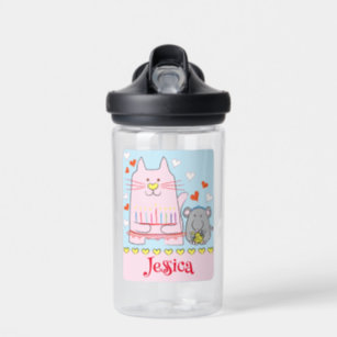 Hanukkah Cat and Mouse Water Bottle