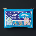 Hanukkah Cat Dog Mouse Bird Play Dreidel Accessory Pouch<br><div class="desc">Hanukkah Cat, Dog, Mouse, and Bird Play Dreidel Game, Pouch. All design elements can be edited. Change editable text using your favorite font style, color, and size. Fill your pouch with dreidels, and playing treats. Game on!!! Happy Hanukkah! Bag Type: Print Cut Sew Small Accessory Pouch Our pouches come in...</div>