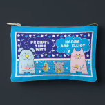 Hanukkah Cat Dog Mouse Bird Play Dreidel Accessory Pouch<br><div class="desc">Hanukkah Cat, Dog, Mouse, and Bird Play Dreidel Game, Pouch. All design elements can be edited. Change editable text using your favorite font style, color, and size. Fill your pouch with dreidels, and playing treats. Game on!!! Happy Hanukkah! Bag Type: Print Cut Sew Small Accessory Pouch Our pouches come in...</div>