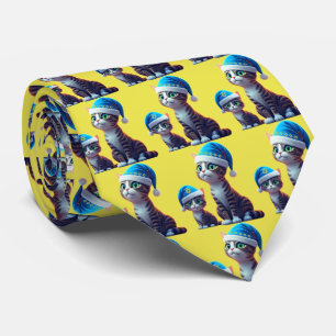 Hanukkah Cats Neck Tie