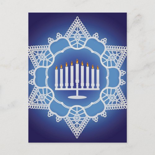 Hanukkah Celebration _ Elegant Design Postcard