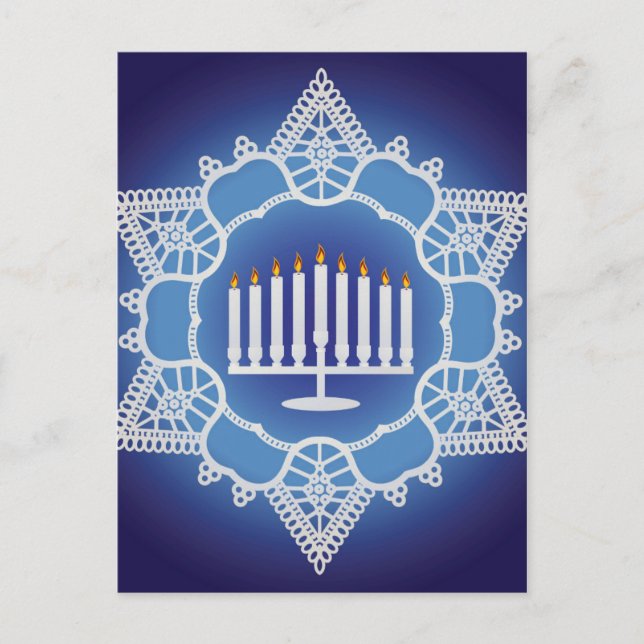 Hanukkah Celebration - Elegant Design Postcard (Front)